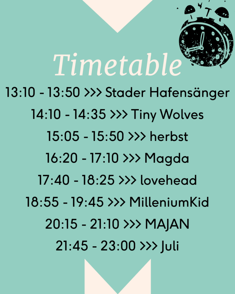 Timetable MAMF 2026